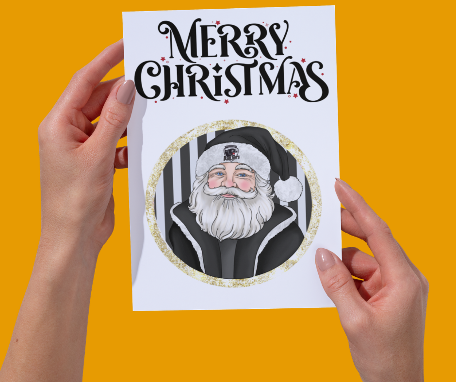 Panthers Santa Christmas Card
